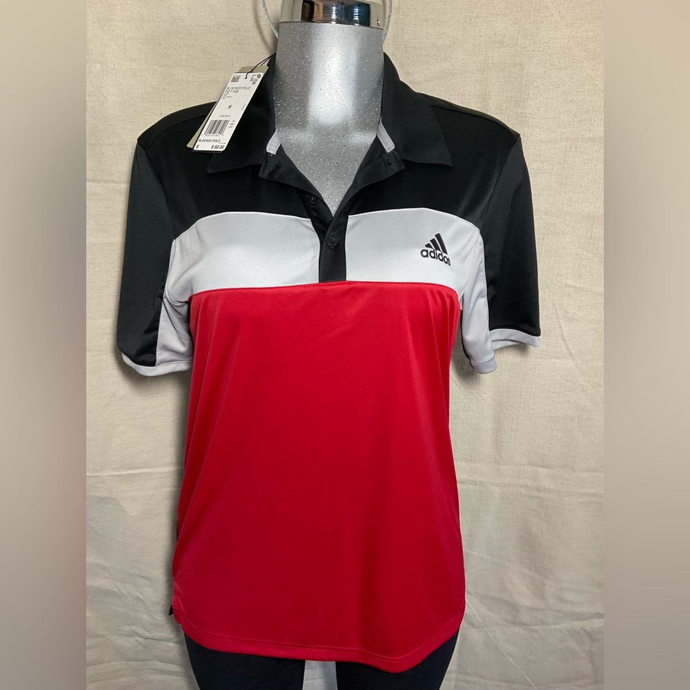 ADIDAS, NWT, Men Polo Shirt, short sleeve, dry-fit.